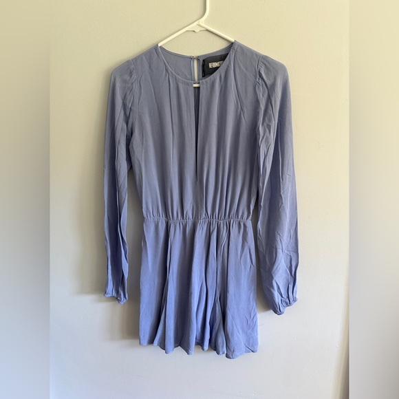 Reformation Lavender Blue Long Sleeve Flowy Mini Dress 2 - Picture 1 of 10